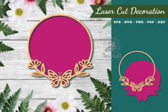Butterfly Round Laser Cut Sign Product Image 1