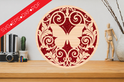 Butterfly Round Sign SVG Product Image 1