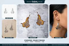 Butterfly Wing Earrings SVG - Laser Cut Jewelry Template Product Image 2