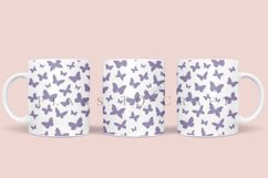 butterfly seamless pattern coffee mug sublimation wrap glass mug wrap svg presized for 11oz and 15oz glass ready to cut and sublimation files