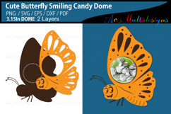 Cute butterfly with smiling face candy dome holder Product Image 1