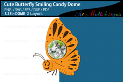 Cute butterfly with smiling face candy dome holder Product Image 2