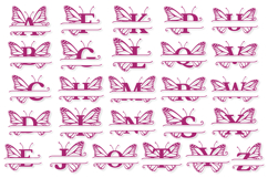 Butterfly Split SVG Monogram Alphabet Product Image 3