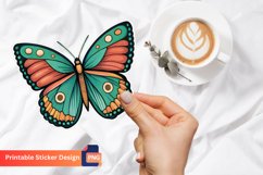 Butterfly Sticker, Nature Stickers, Floral Butterfly Art Product Image 1