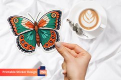 Butterfly Sticker, Nature Stickers, Floral Butterfly Art Product Image 1