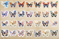 Floral butterfly stickers bundle, summer stickers, flowers Product Image 4