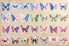 Floral butterfly stickers bundle, summer stickers, flowers Product Image 3