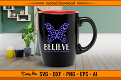 Believe Butterfly Stomach Cancer Awareness SVG Product Image 3