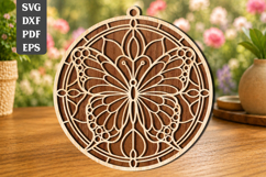 Butterfly Suncatcher Ornament SVG Product Image 1