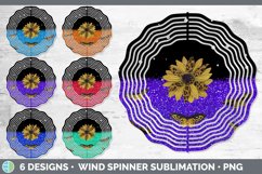 Bundle of six Butterfly Sunflowers wind spinner sublimation designs.