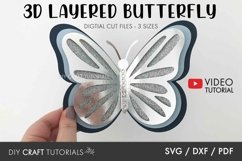 layered butterfly template for 3d paper butterflies