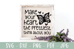 Make Your Heart - Butterfly Inspirational SVG Product Image 1