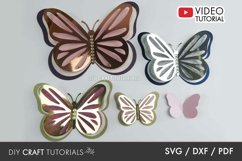 layered butterfly template for 3d paper butterflies