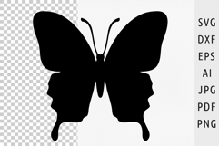 Flying butterfly svg Butterfly silhouette svg for laser cut Product Image 1