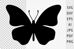 Flying butterfly svg Butterfly silhouette svg for laser cut Product Image 1