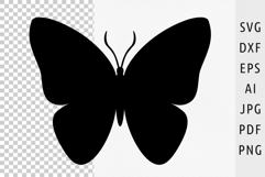 Flying butterfly svg Butterfly silhouette svg for laser cut Product Image 1