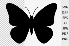 Flying butterfly svg Butterfly silhouette svg for laser cut Product Image 1