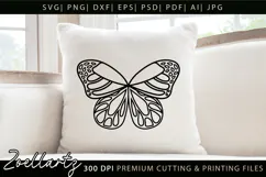 Butterfly SVG PNG EPS Breast Cancer Awareness SVG For Cricut Product Image 1