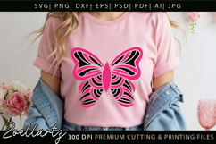 PINK Butterfly SVG for Cricut Breast Cancer Awareness SVG Product Image 3