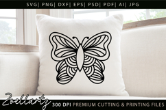Floral Butterfly SVG for Cricut Breast Cancer Awareness SVG Product Image 1