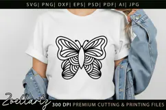 Floral Butterfly SVG for Cricut Breast Cancer Awareness SVG Product Image 2