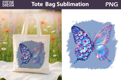 Butterfly Floral Tote Bag | Holographic Butterfly Flowers Product Image 1