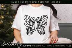 Floral Butterfly SVG for Cricut Breast Cancer Awareness SVG Product Image 4