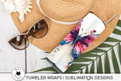 tumbler with beautiful butterfly on a book wrap