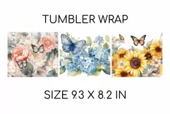 Butterfly Tumbler Sublimation Designs Skinny Tumpler Wrap