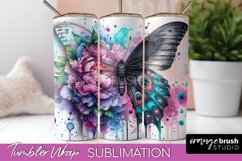 Butterfly Tumbler Wrap Bundle - Butterflies and Flowers 