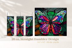 Butterfly Tumbler Wrap | Stained Glass Tumbler Sublimation