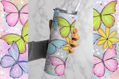 Butterfly Tumbler Sublimation Bundle, Flower Tumbler, 20 oz tumbler wrap