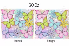 Butterfly Tumbler Sublimation Bundle, Flower Tumbler, 20 oz tumbler wrap