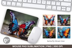 Mouse Pad Butterfly Vibrant Color Product Image 1