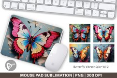Mouse Pad Butterfly Vibrant Color Product Image 1