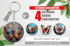 Keychain Butterfly Vibrant Color Product Image 1