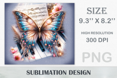 Download this stunning Butterfly Violin Tumbler Wrap for sublimation tumblers (20 oz). A perfect blend of music, art, and boho charm. High-quality PNG (300 dpi).