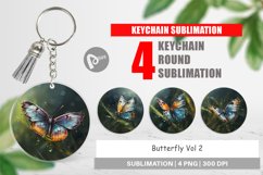 Keychain Butterfly Illustration Product Image 1