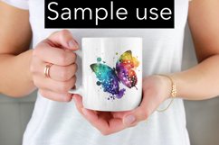 Beautiful Watercolor Butterfly - Sublimation - Digital Product Image 2