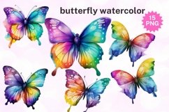 Colorful Butterfly PNG Sublimation Design Bundle Product Image 2