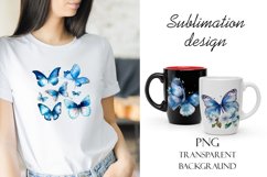 Watercolor Butterflies for Sublimation, Flower PNG Product Image 4