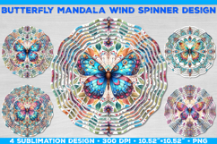Bundle of Wind Spinner Sublimation Designs with Butterfly Product Image 8