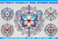 Bundle of Wind Spinner Sublimation Designs with Butterfly Product Image 9