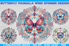 Bundle of Wind Spinner Sublimation Designs with Butterfly Product Image 10