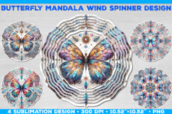 Bundle of Wind Spinner Sublimation Designs with Butterfly Product Image 12
