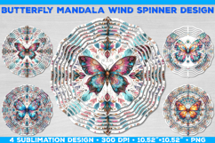 Bundle of Wind Spinner Sublimation Designs with Butterfly Product Image 14