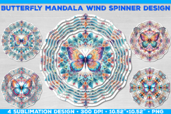 Bundle of Wind Spinner Sublimation Designs with Butterfly Product Image 18