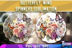 Butterfly Wind Spinners Sublimation Bundle|Butterflies PNG 2 Product Image 7