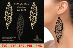 Butterfly Wing Earrings Laser Cut SVG Product Image 1