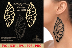 Butterfly Wing Earrings Laser Cut SVG Product Image 1